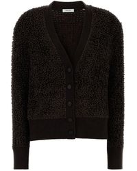 Ferragamo - Ferragamo V-Neck Boucle Cardigan - Lyst