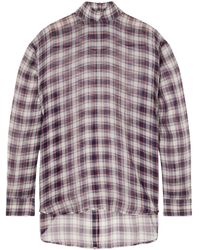 Tibi - Checked Cotton And Silk-Blend Shirt - Lyst