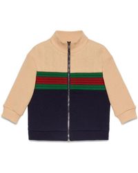 Gucci - Web-Stripe Zipped Cotton Jacket - Lyst