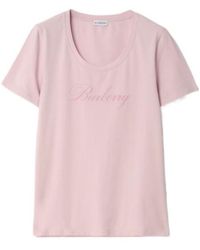 Burberry - Logo Stretch Cotton T-Shirt - Lyst