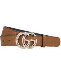 Gucci - Logo Plaque Belt - Lyst