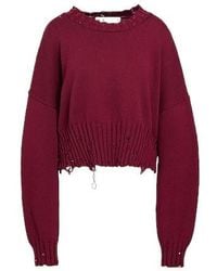 Marni - Burgundy Sweater Cotton - Lyst