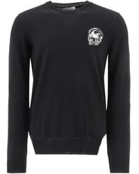 McQueen - Skull Decal Knitted Sweater - Lyst