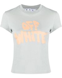 Off-White c/o Virgil Abloh - Logo-Print Cotton T-Shirt - Lyst