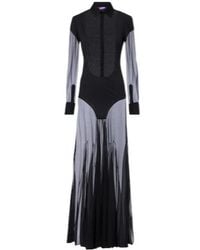 Jean Paul Gaultier - Knitted Silk-Trimmed Shirt Dress - Lyst