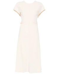 Patrizia Pepe - Round-Neck Midi Dress - Lyst