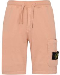 Stone Island - Drawstring Fleece Shorts - Lyst