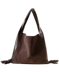 Hereu - Calf Suede-Panelled Calf Leather Shoulder Bag - Lyst