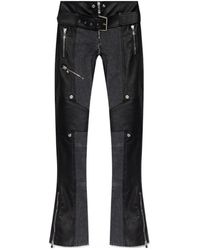 Versace - Belted Zip-Cuff Flared Trousers - Lyst