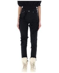 Rick Owens - Detroit Distressed Denim Jeans - Lyst