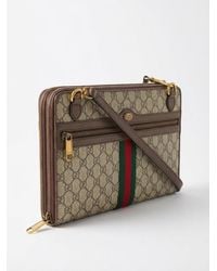 Gucci - Double G Printed Shoulder Bag - Lyst