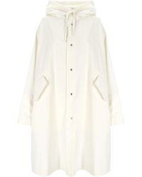 Jil Sander - Logo Printed Drawstring Coat - Lyst