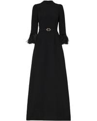 Andrew Gn - Feathertrimmed Crepe Gown - Lyst