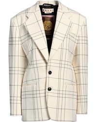 Marni - Single-Breasted Plaid Wool Blazer - Lyst