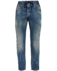 DIESEL - E-Krooley Drawstring Distressed Jogg Jeans - Lyst