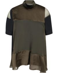 Sacai - Panelled High-Neck Top - Lyst