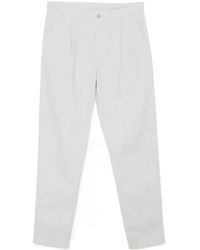 Aspesi - Pleated Cotton Trousers - Lyst