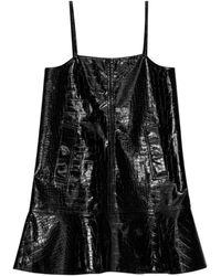 Ganni - Future Coated Mini Dress - Lyst