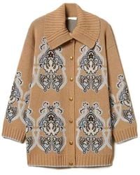 Twinset - Jacquard Wool-Blend Knit Cardigan - Lyst