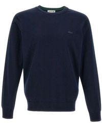 Lacoste - Logo Patch Crewneck Knitted Jumper - Lyst
