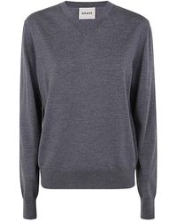 KHAITE - Senta V-Neck Long Sleeved Top - Lyst
