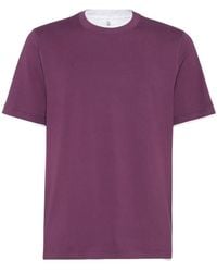 Brunello Cucinelli - Layered-Effect Crewneck T-Shirt - Lyst