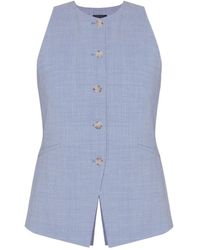 BOSS - Button-Up Vest - Lyst
