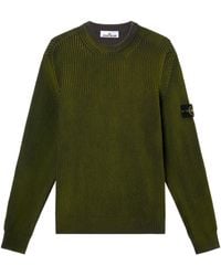 Stone Island - Logo Patch Knitted Jumper - Lyst