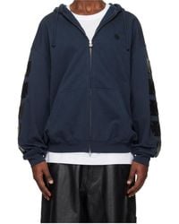 Vetements - Leather Biker Long-Sleeve Zip-Up Hoodie - Lyst