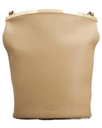 Tod's - Logo Embossed Bucket Bag - Lyst