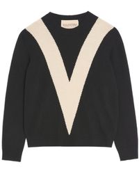 Valentino - V Detailed Crewneck Jumper - Lyst