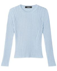 Versace - Ribbed Knit Crewneck Top - Lyst