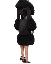Alaïa - Knitted Tailored Faux-Shearling Coat - Lyst
