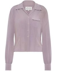 Maison Margiela - Long-Sleeved Satin Shirt - Lyst