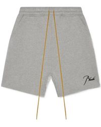 Rhude - Logo-Embroidered Drawstring Shorts - Lyst