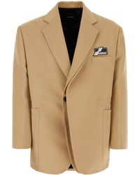 we11done - Logo Patch Twill Blazer - Lyst