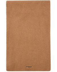 Pinko - Logo Patch Knitted Scarf - Lyst