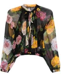 Dolce & Gabbana - Silk Elegant Top For - Lyst