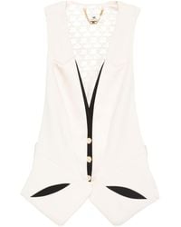 Elisabetta Franchi - Button Sleeveless Waistcoat - Lyst