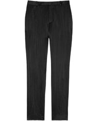 Saint Laurent - Satin Pleated Tailored Casual Pants - Lyst
