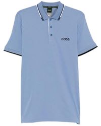 BOSS - Logo-Print Polo Shirt - Lyst