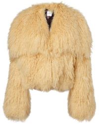 The Attico - Cropped Shearling Jacket - Lyst