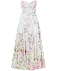 Charo Ruiz - Danny Belted Floral-Print Cotton-Blend Voile Midi Dress - Lyst