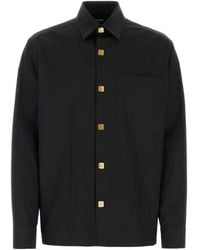 Balmain - Logo Buttoned Poplin Shirt - Lyst