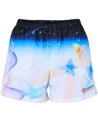 CASABLANCA - Elastic Waist Swim Trunks - Lyst