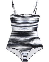Dior - Striped One-Piece Swimsuit - Lyst