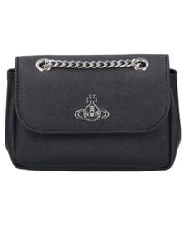 Vivienne Westwood - Logo-Plaque Chain-Linked Shoulder Bag - Lyst
