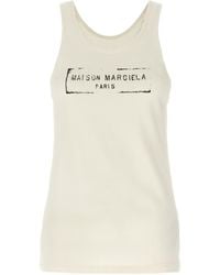Maison Margiela - Logo Printed Tank Top - Lyst