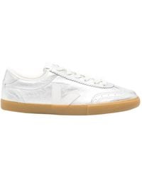Veja - Volley Logo Patch Lace-Up Sneakers - Lyst