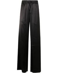 Marine Serre - Wide-Leg Drawstring Satin Trousers - Lyst